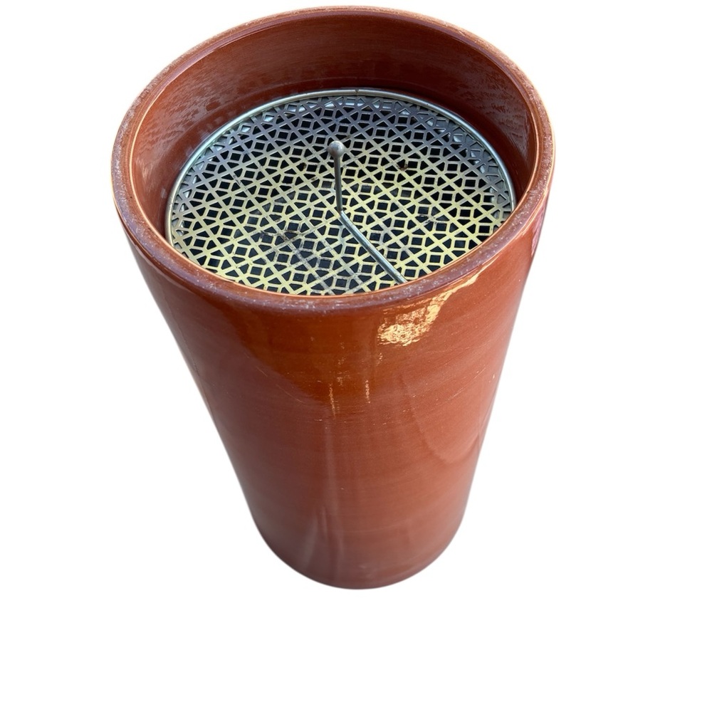 Vintage Gainey Ceramics Ashtray Planter Terracotta Red Mid Century Modern
